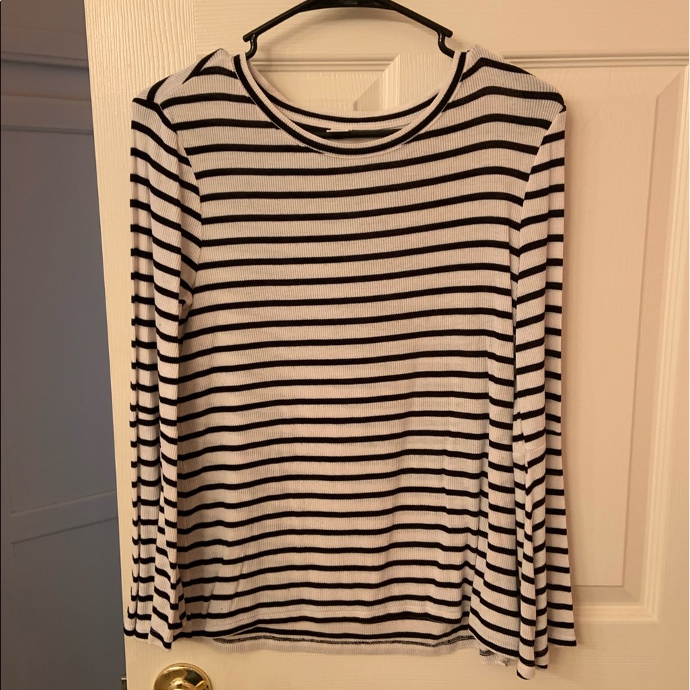 Black and white striped long sleeve